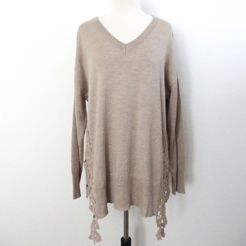 Lace Insert Sweater